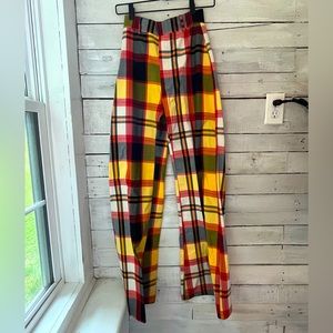 Free People wide leg plaid pants